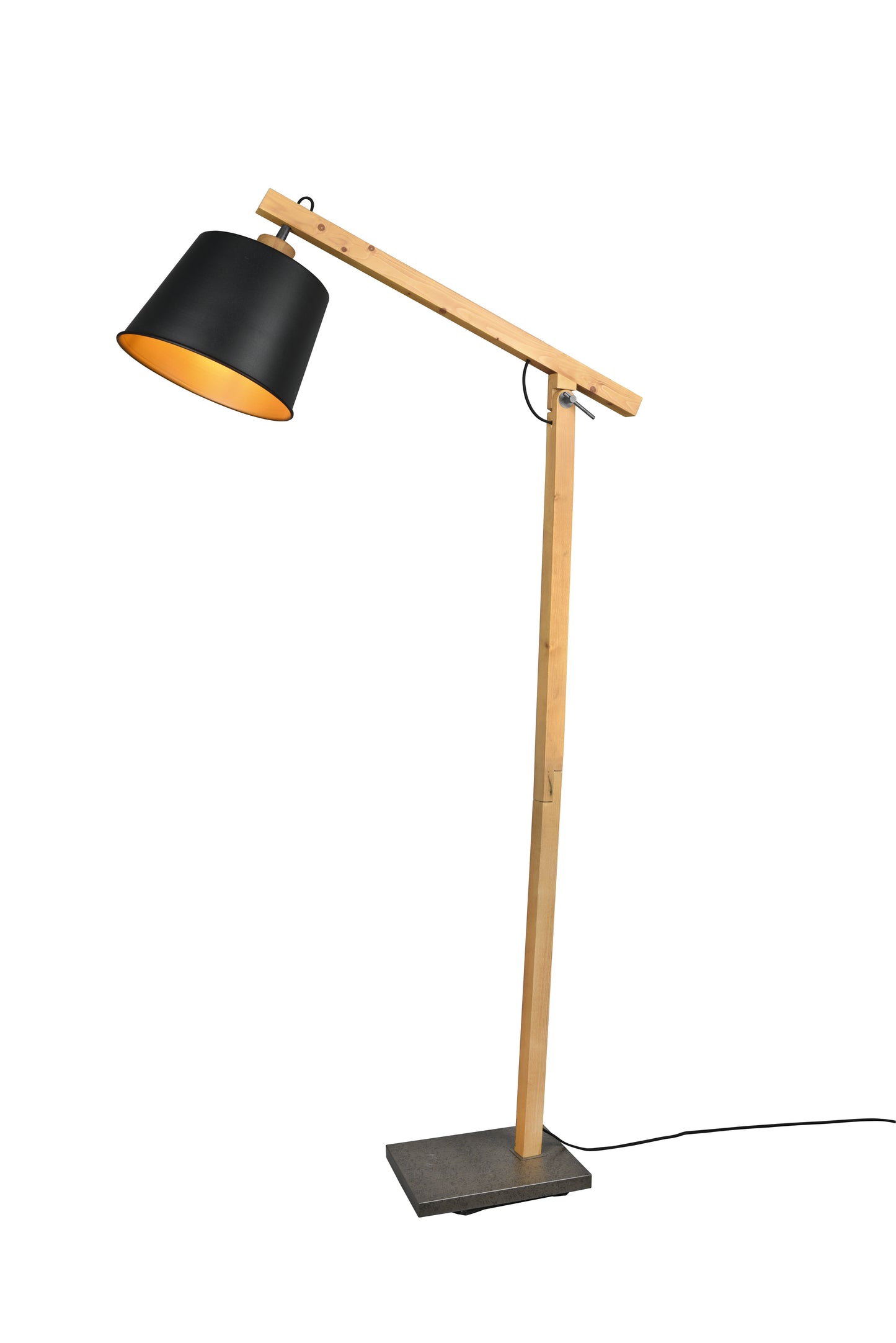 HARRIS PIANTANA STRUTTURA IN LEGNO NATURALE DIFFUSORE NERO